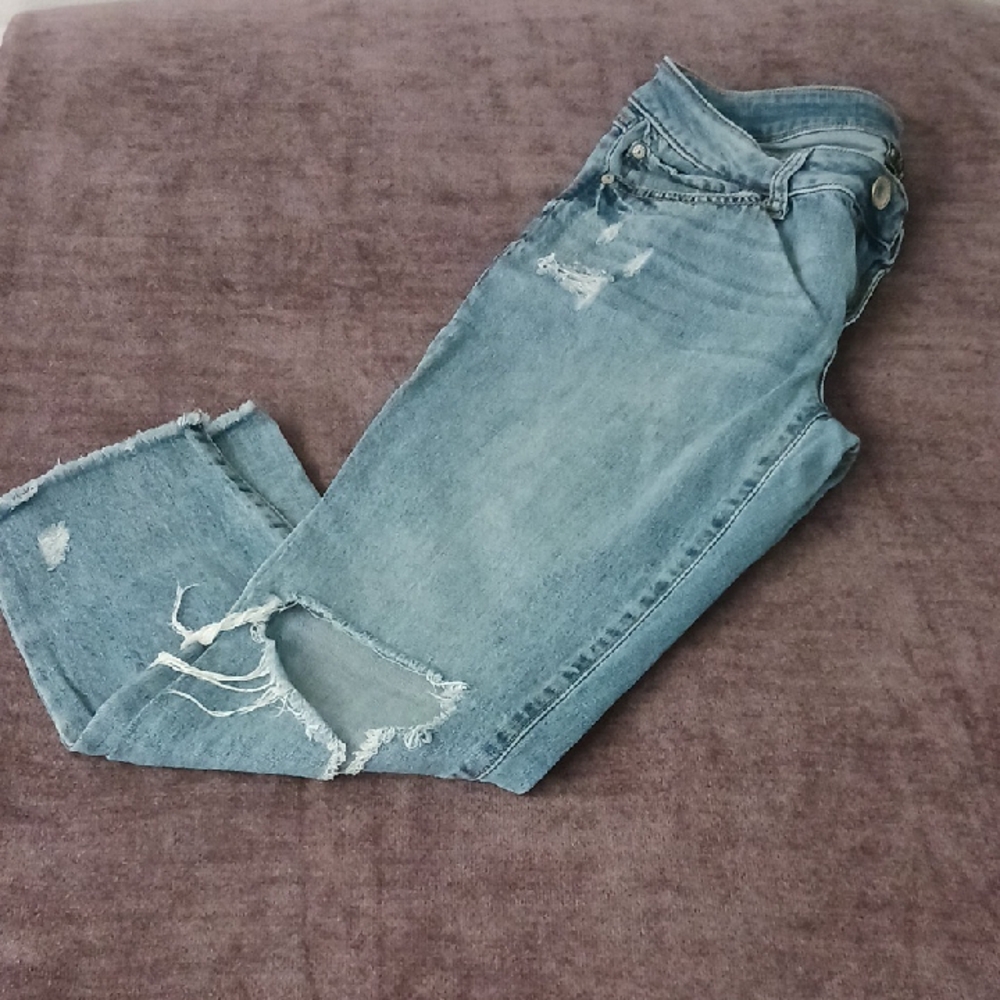 Rewash Distressed Light Blue Boyfriend Jeans